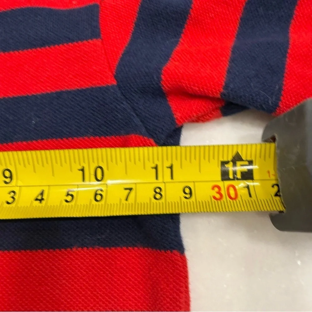 Ralph Lauren Toddler Boys Lot Of 2 Big Pony Romper /Striped Polo Shirt 12 Mo